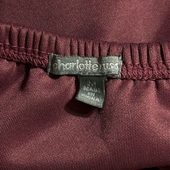 Charlotte Russe Strapless Twist Front Tube Top | Wine Red | Size M - Picture 3 of 5